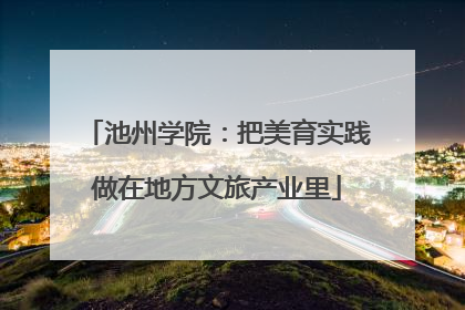 池州学院：把美育实践做在地方文旅产业里