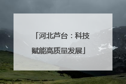 河北芦台：科技赋能高质量发展