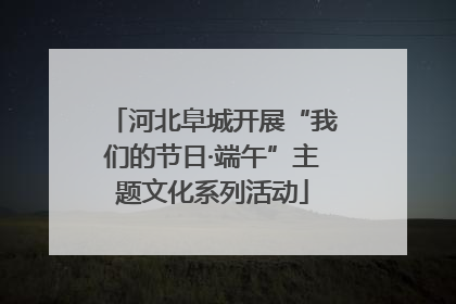 河北阜城开展“我们的节日·端午”主题文化系列活动