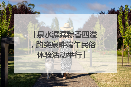 泉水潺潺粽香四溢，趵突泉畔端午民俗体验活动举行