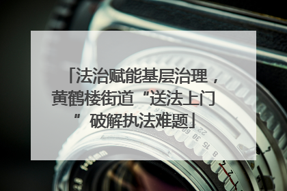 法治赋能基层治理，黄鹤楼街道“送法上门”破解执法难题