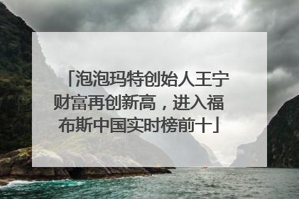 泡泡玛特创始人王宁财富再创新高，进入福布斯中国实时榜前十