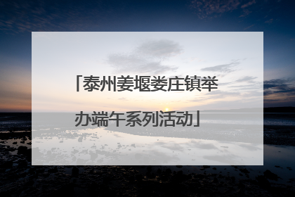 泰州姜堰娄庄镇举办端午系列活动