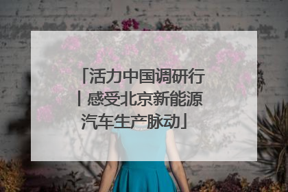活力中国调研行丨感受北京新能源汽车生产脉动