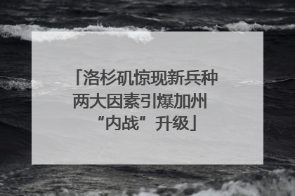 洛杉矶惊现新兵种 两大因素引爆加州“内战”升级