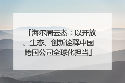 海尔周云杰：以开放、生态、创新诠释中国跨国公司全球化担当