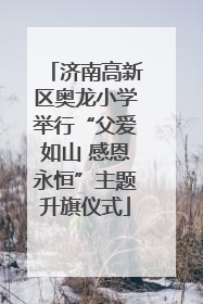 济南高新区奥龙小学举行“父爱如山 感恩永恒”主题升旗仪式