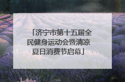 济宁市第十五届全民健身运动会暨清凉夏日消费节启幕