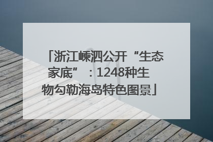 浙江嵊泗公开“生态家底”：1248种生物勾勒海岛特色图景