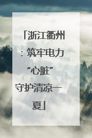 浙江衢州：筑牢电力“心脏” 守护清凉一夏