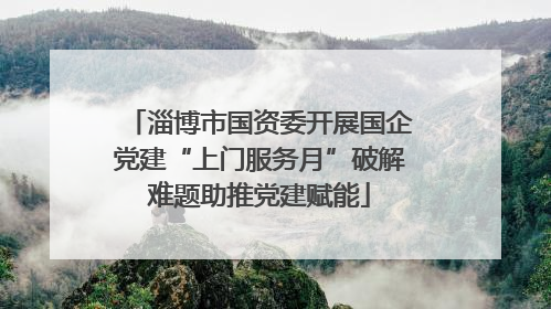 淄博市国资委开展国企党建“上门服务月”破解难题助推党建赋能