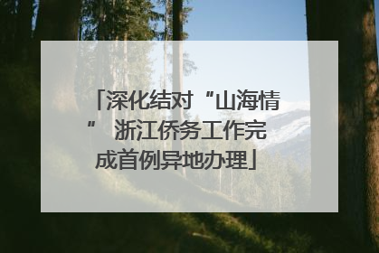 深化结对“山海情” 浙江侨务工作完成首例异地办理