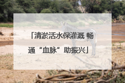 清淤活水保灌溉 畅通“血脉”助振兴