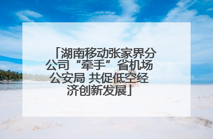 湖南移动张家界分公司“牵手”省机场公安局 共促低空经济创新发展