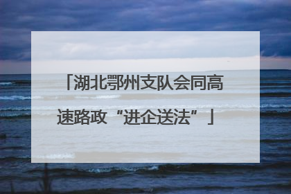 湖北鄂州支队会同高速路政“进企送法”