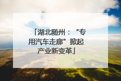 湖北随州：“专用汽车走廊”掀起产业新变革