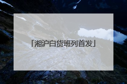 湘沪白货班列首发