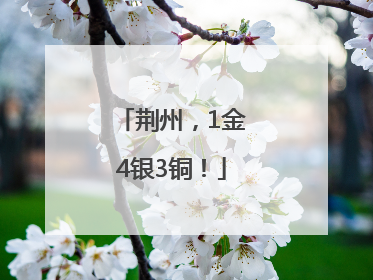 荆州，1金4银3铜！