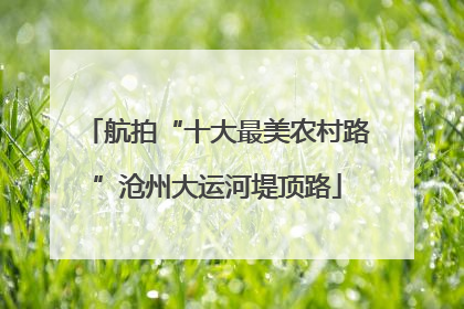 航拍“十大最美农村路”沧州大运河堤顶路