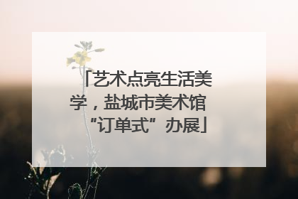 艺术点亮生活美学，盐城市美术馆“订单式”办展