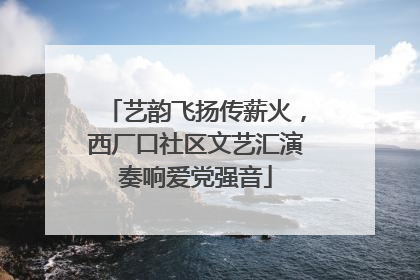 艺韵飞扬传薪火，西厂口社区文艺汇演奏响爱党强音