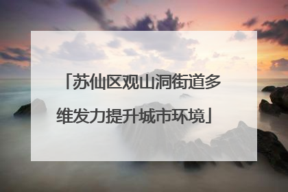 苏仙区观山洞街道多维发力提升城市环境