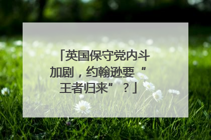 英国保守党内斗加剧，约翰逊要“王者归来”？