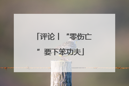 评论丨“零伤亡”要下笨功夫