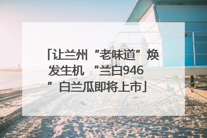 让兰州“老味道”焕发生机 “兰白946”白兰瓜即将上市