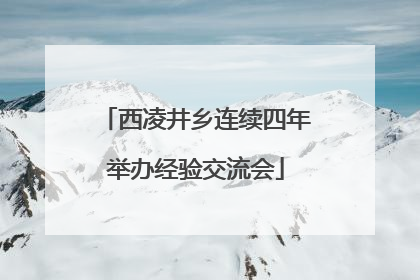 西凌井乡连续四年举办经验交流会