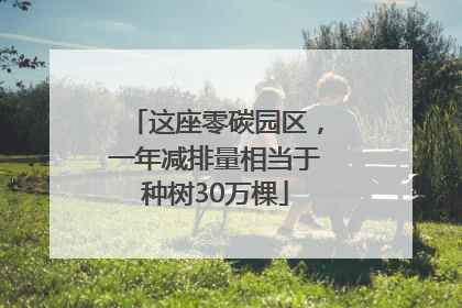 这座零碳园区，一年减排量相当于种树30万棵