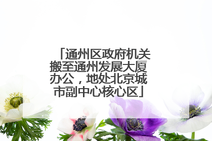 通州区政府机关搬至通州发展大厦办公，地处北京城市副中心核心区