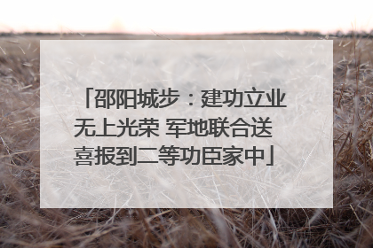 邵阳城步：建功立业无上光荣 军地联合送喜报到二等功臣家中