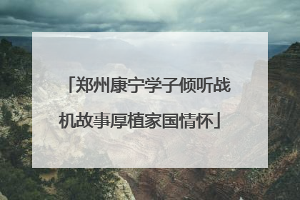 郑州康宁学子倾听战机故事厚植家国情怀