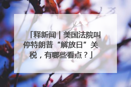 释新闻｜美国法院叫停特朗普“解放日”关税，有哪些看点？