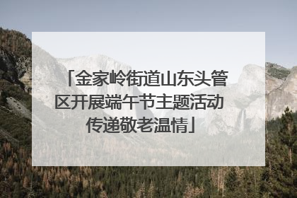 金家岭街道山东头管区开展端午节主题活动 传递敬老温情