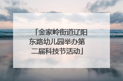 金家岭街道辽阳东路幼儿园举办第二届科技节活动