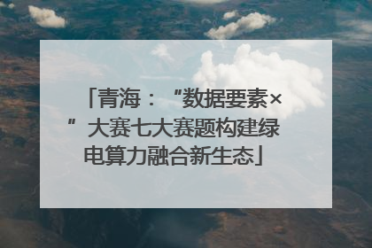 青海：“数据要素×”大赛七大赛题构建绿电算力融合新生态