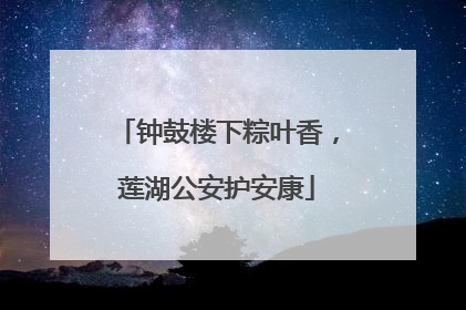 钟鼓楼下粽叶香，莲湖公安护安康