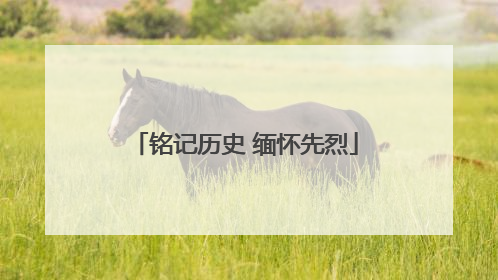 铭记历史 缅怀先烈