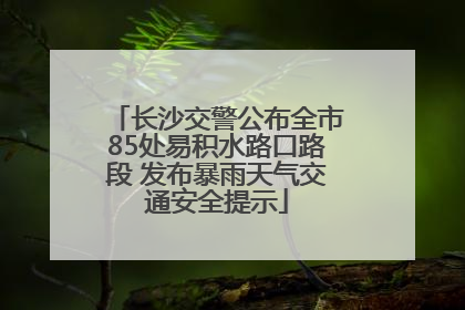 长沙交警公布全市85处易积水路口路段 发布暴雨天气交通安全提示