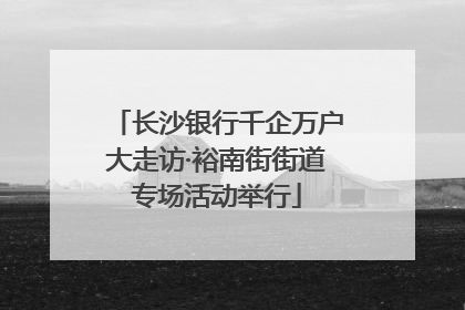 长沙银行千企万户大走访·裕南街街道专场活动举行