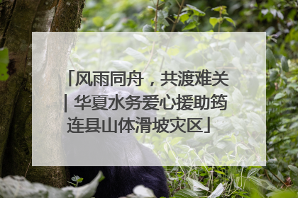 风雨同舟，共渡难关｜华夏水务爱心援助筠连县山体滑坡灾区