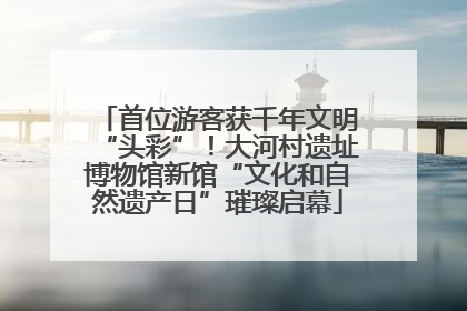 首位游客获千年文明“头彩”！大河村遗址博物馆新馆“文化和自然遗产日”璀璨启幕