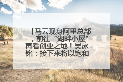 马云现身阿里总部，前往“湖畔小屋”再看创业之地！吴泳铭：接下来将以饱和式投入的打法，聚焦于几大核心战役