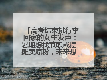 高考结束挑行李回家的女生发声：暑期想找兼职或摆摊卖凉粉，未来想当老师