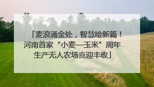 麦浪涌金处，智慧绘新篇！河南首家“小麦—玉米”周年生产无人农场喜迎丰收