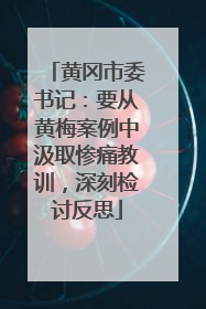 黄冈市委书记：要从黄梅案例中汲取惨痛教训，深刻检讨反思