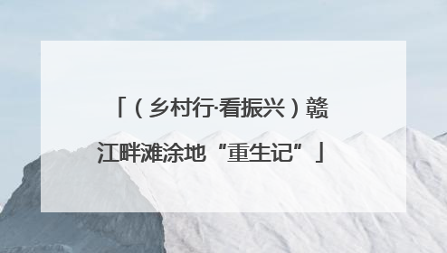 （乡村行·看振兴）赣江畔滩涂地“重生记”