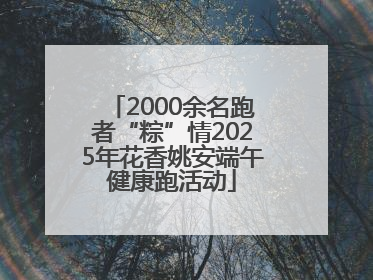 2000余名跑者“粽”情2025年花香姚安端午健康跑活动